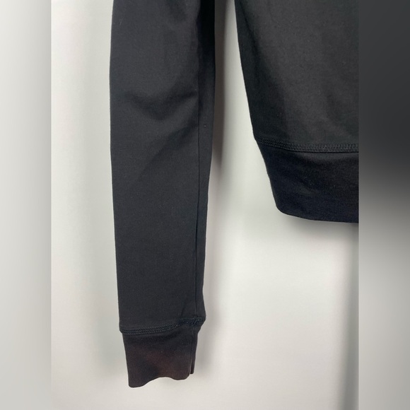 Express Black Y2K 2000s Graphic Print Full Zip Cropped Hoodie Sweater - Picture 8 of 9